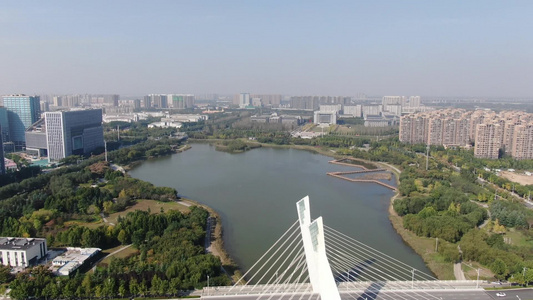 河南郑州城市风光航拍视频