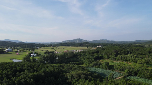 湖北武汉木兰草原5A景区航拍 视频