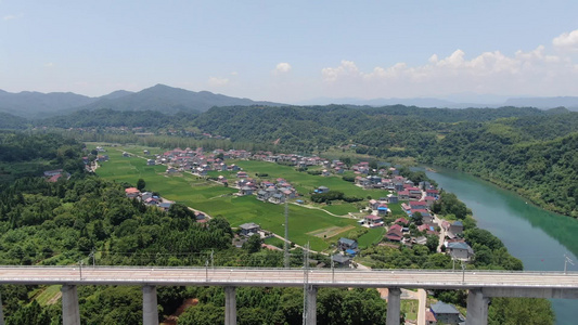 航拍交通道路桥梁视频