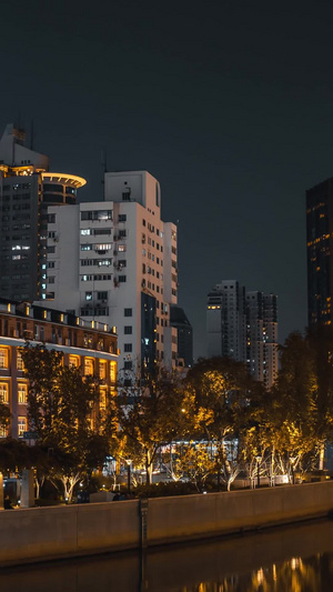 震撼移动延时上海地标邮政博物馆夜景10秒视频