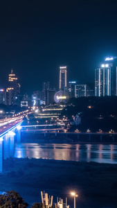 重庆长江大桥夜景延时摄影长江大桥延时视频