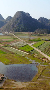 航拍5A景点云南喀斯特地貌湿地公园普者黑景区视频旅游景区视频