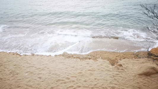 大海沙滩海浪浪花视频