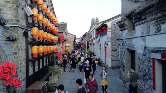 台州府城西门街历史街区街景航拍合集视频