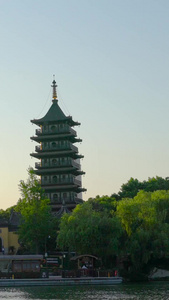 嘉兴5A风景区南湖黄昏实拍红色旅游视频