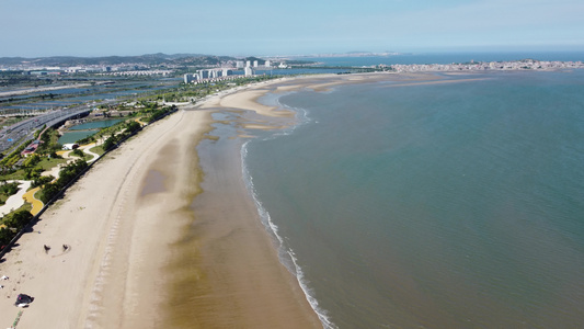 海浪海水海边唯美浪花航拍视频