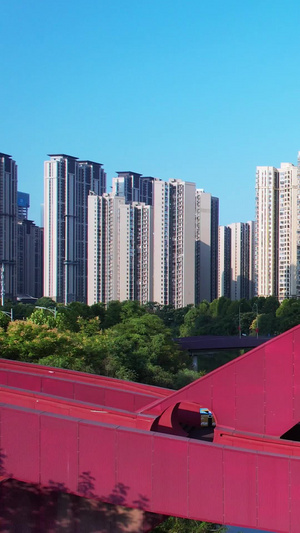 湖南长沙梅溪湖网红打卡地标中国结桥街景素材网红打卡点56秒视频