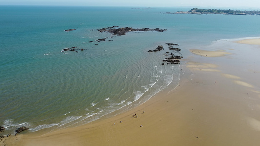 海浪海水海边唯美浪花航拍视频