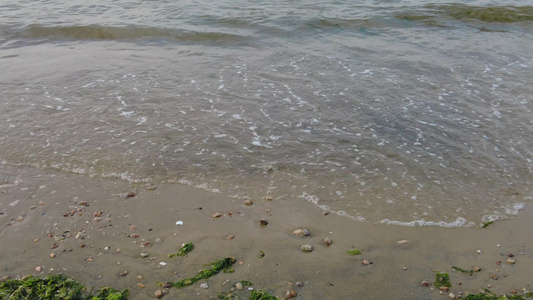 大海海浪沙滩风景蓝天白云实拍 视频