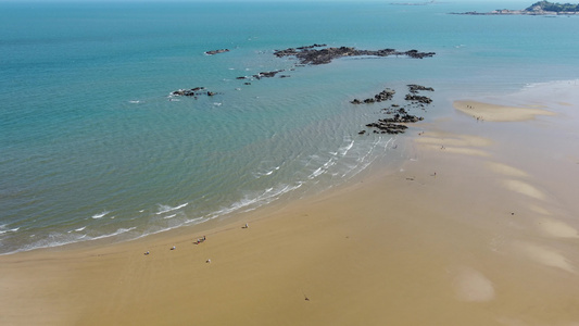 海浪海水海边唯美浪花航拍视频