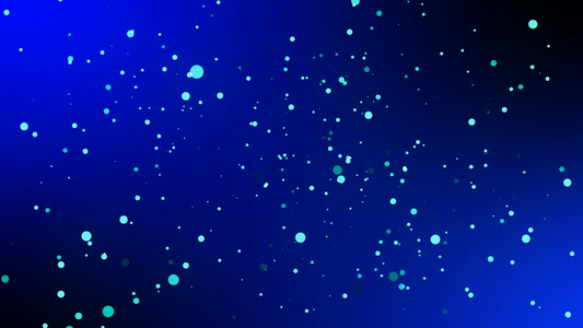 动态抽象背景动画浅天蓝色粒子褪色球体落在高清分辨率视频