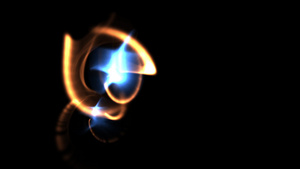 能量场动画蓝色和紫色的双面结构在有机运动中在背景中20秒视频