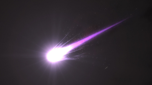 亮丽明亮的美丽近距离接近观察橙色彗星钠元素视频