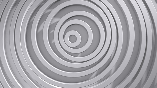 具有位移效果的圆圈的抽象图案白色清洁环动画业务演示视频
