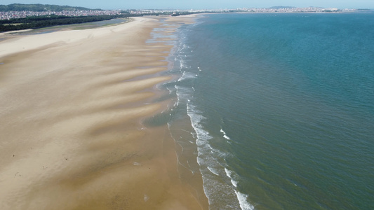 海浪海水海边唯美浪花航拍视频