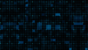 蓝色科技网格方块变换元素动画20秒视频