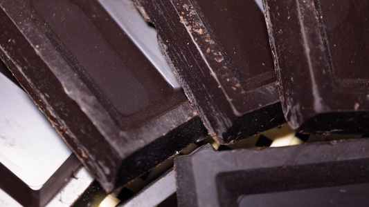 黑巧巧克力零食甜品视频