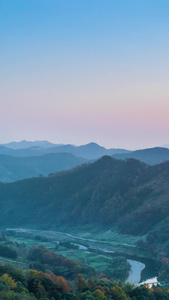 安徽歙县石潭风景区日落延时视频自然风光视频