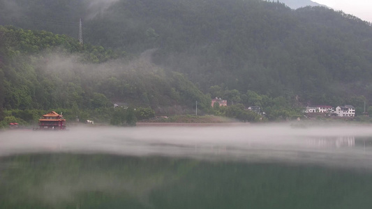 丽水仙宫湖的水雾视频