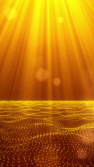金色粒子海洋动态背景20秒视频