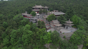 5A景区龙门石窟景点香山寺航拍视频41秒视频