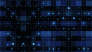 蓝色科技网格方块点线变换元素动画20秒视频
