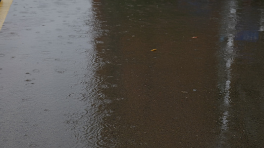 下雨雨滴雨水雨天夏天水暴雨滴水水滴天气雨空镜头视频