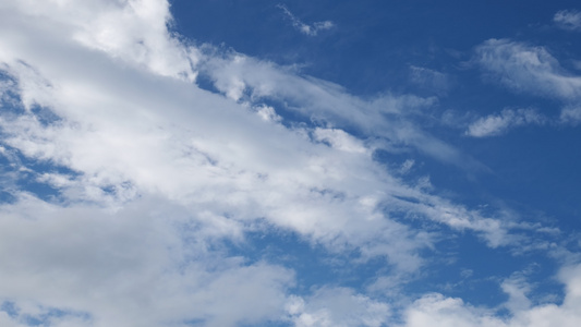 滑轨蓝天白云云朵4K视频