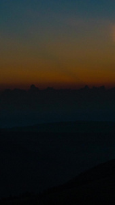 层层山脉日出延时日出日落视频
