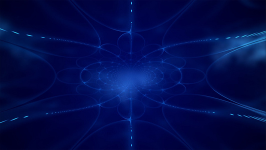 蓝色光线粒子波纹动画背景元素视频