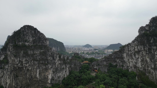 航拍桂林南溪山公园视频