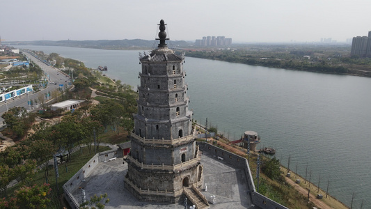 湖南衡阳来雁塔历史文化古建筑航拍视频视频