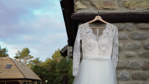 新娘的豪华结婚礼服婚纱15秒视频