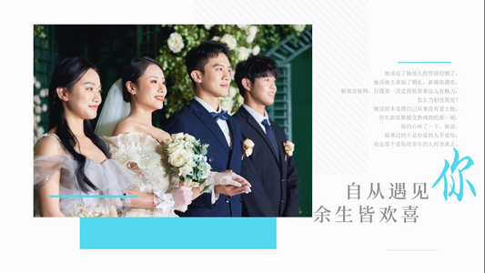 摄图网现代简约风婚礼爱情相册展示AECC2015模板视频