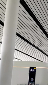 美丽的北京大兴国际机场内部结构素材国际民航日视频