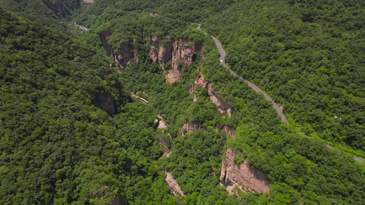 5A龙潭大峡谷景区奇特峡谷地貌航拍视频视频