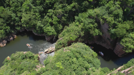 洛阳5A龙潭大峡谷天池峡谷航拍视频视频