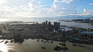 4k珠海雨后大景34秒视频