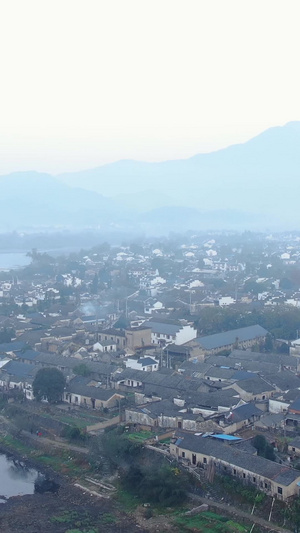 航拍安徽4A级旅游景区桃花潭全景视频安徽旅游42秒视频