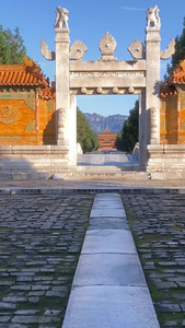 河北保定5A景区清西陵神道上石像生世界文化遗产视频