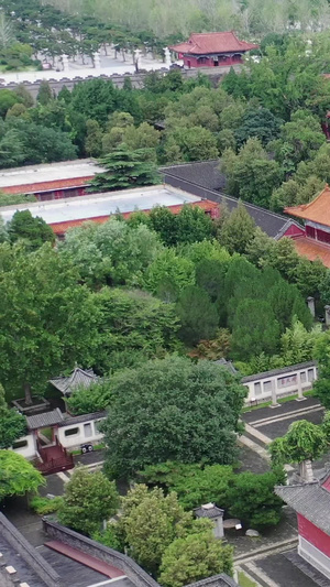 山东泰安岱庙航拍视频古建筑35秒视频