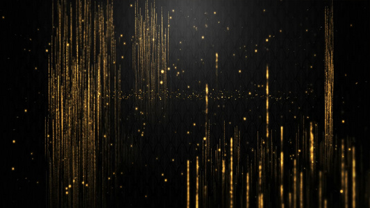 金色粒子线条动态背景视频