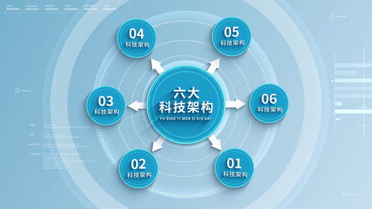 简洁企业科技组织架构分类AE模板视频