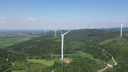 风力发电新能源航拍视频