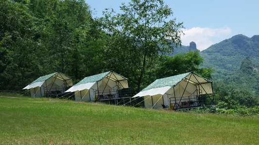 4K露营旅游帐篷视频