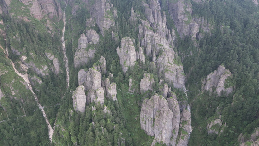 航拍湖北神农架5A景区视频