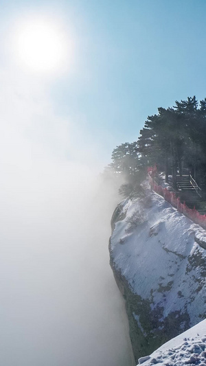 华山东峰延时风景旅游景点16秒视频