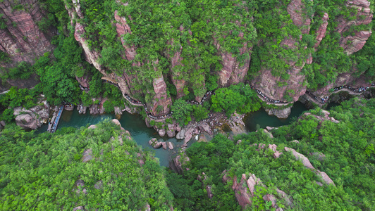 5A景区云台山红峡谷全景视频[木札岭]视频