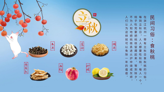 中国传统文化二十四节气之立秋视频