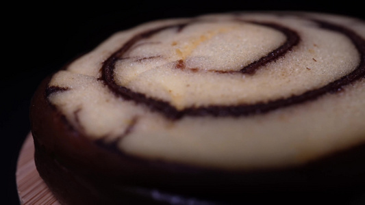 虎皮牛奶蛋糕卷巧克力蛋糕卷面包早餐视频